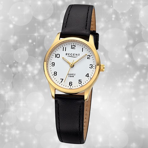 Armbanduhr leder schwarz damen - leder,