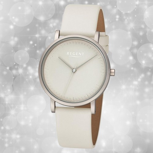 Armbanduhr leder beige weiß - leder,